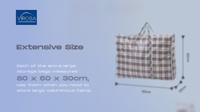 VIROSA EXTRA LARGE Strong and Durable Laundry Bags | PACK of 5 | 80cm x 60cm | Ideal for Laundry/Moving House/Shopping/Storage | Reusable Store Zip Bag,Red, Black, Blue