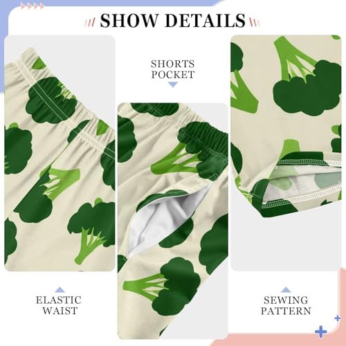 J JOYSAY Broccoli Vegetable Beige Pajamas Pants Soft Long Pajama Bottoms Lounge Sleep Pants Size S-XL4