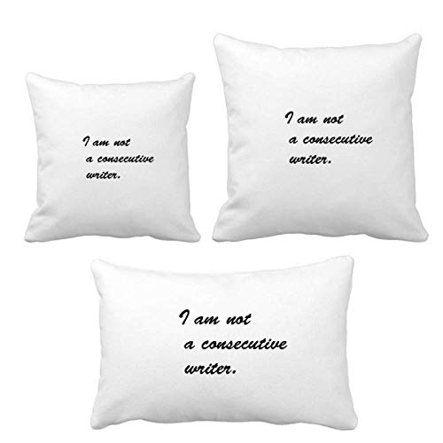 Parure de coussin I am not a consecutive writer confort dos - 2