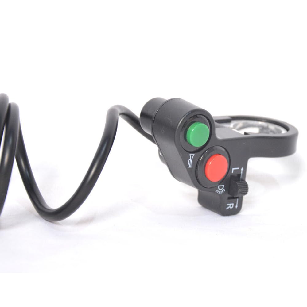 Kit universale per auto, ATV, UTV, XSS, indicatori di direzione, kit legale per manubrio, interruttore a pollice con luci LED, relè lampeggiante, sistema di cablaggio lampeggiante (kit N)