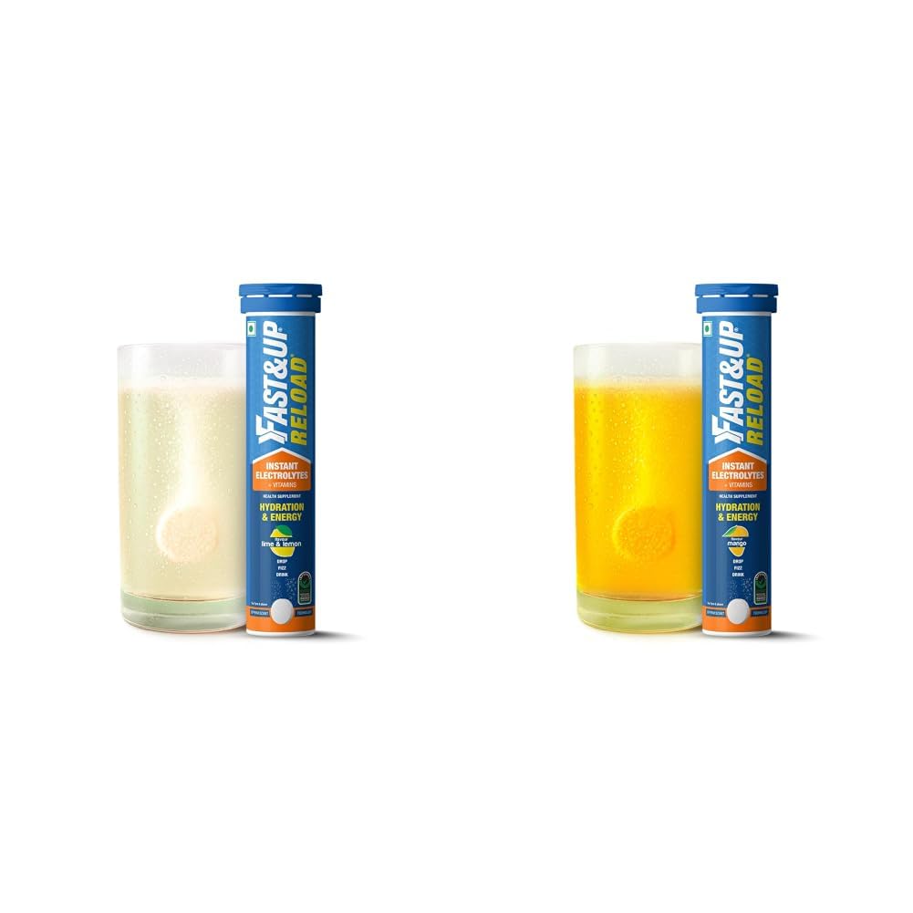 Fast&Up Reload (5 Litres) Low Sugar energy drink for Instant Hydration- 20 Effervescent Tablets with all 5 Essential Electrolytes + Added Vitamins -Certified Electrolytes Drink- Lime and Lemon flavour-image-7