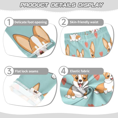 Bolaz Toddler Girls Leggings Printed Yoga Pants Leggings Cute Shiba for Kids3