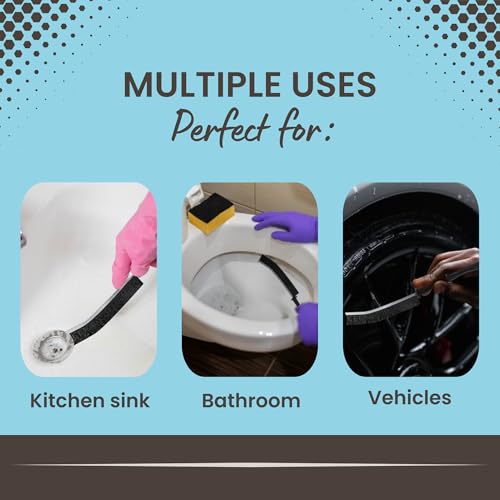 Image of Hard Bristle Crevice Cleaning Brush - Small Scrub Brush for Toilet, Grout, Shower Tile, and Narrow Gaps - Durable Grout Brush with PET Bristles, Ergonomic Handle, Easy Storage - 3 Pack
