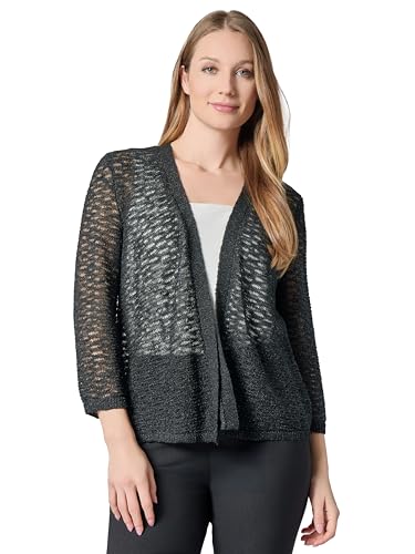 Kasper Women's Stitched Self Edge a Line Cardigan 3q Sl