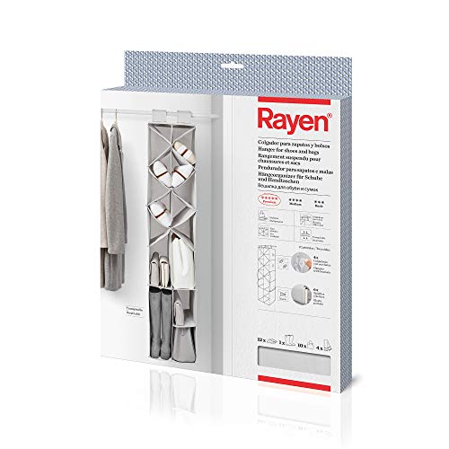 Rayen Colgador para Zapatos y Bolsos, Gris, Medidas: 142,5 x 30 x...
