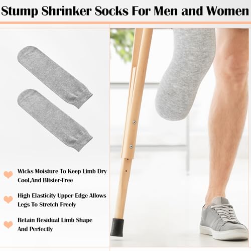 Image of 10 Pcs Prosthetic Stump Shrinkers Amputee Socks Stump Shrinker Prosthetic Limb Socks for Men Women