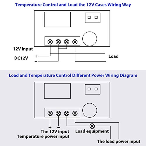 Image of Weewooday 2 Pcs 12v Electronic Temperature Controller Programmable -50 to 110C Heating /Cooling Thermostat Control Switch Module Ntc Waterproof Sensor Probe Dual Color LED Display Monitor