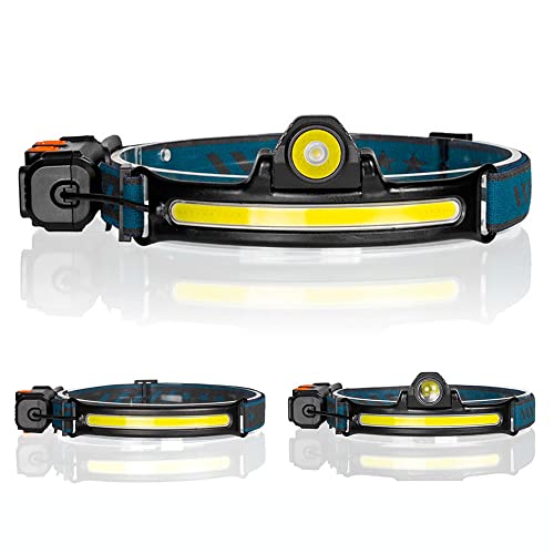 Linternas Frontales Potentes Linterna frontal recargable USB de 20000 lúmenes, sensor de movimiento, iluminación de 230 °, linterna frontal LED XPG +...