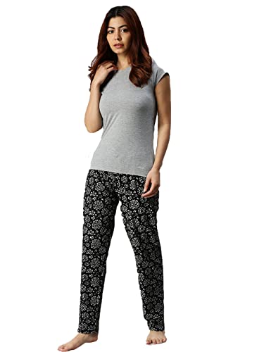 Image of KRYPTIC Women solid pure cotton elasticated waist band regular fit pyjama