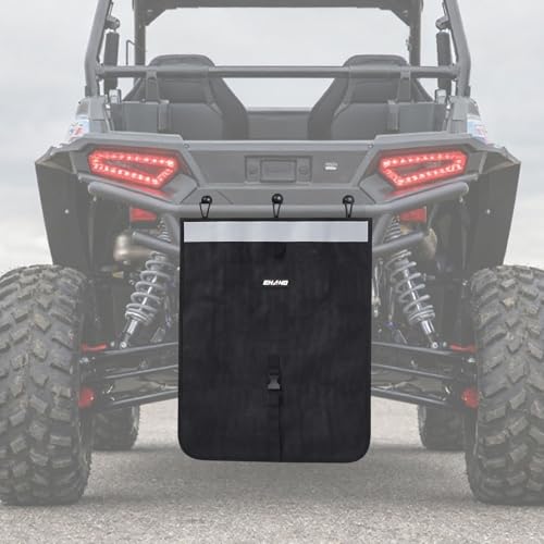 Ehaho Mesh Trash Bag for UTV ATV Reflective Strip Adjustable Size (Black)