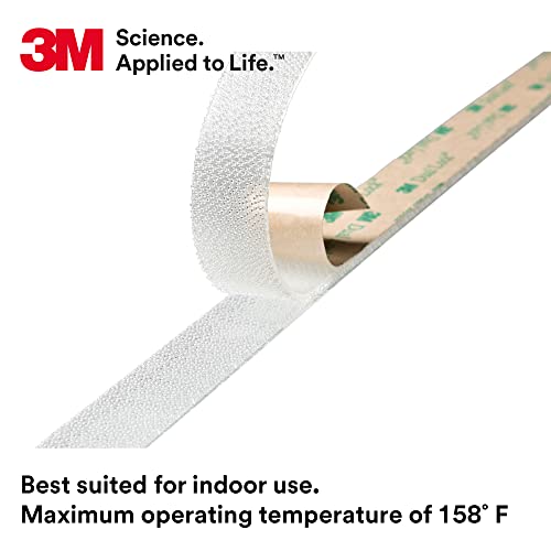 Image of 3M Dual Lock Low Profile Reclosable Fastener SJ4570, Clear, 1 in x 50 yd, Secure Interlocking Alternative to Screws and Bolts, Smooth Aesthetic, Indoor Use, 2 Rolls