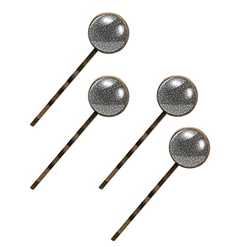 Barrettes à cheveux haut de gamme en lot de 4 pinces à pois pour une finition raffinée