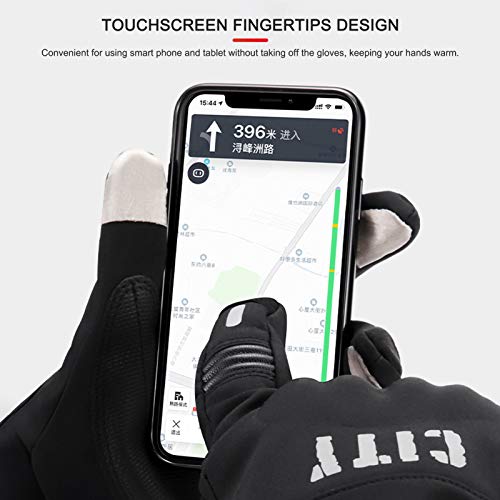 Zwbfu de inverno espessadas com tela sensível ao toque. Pontas dos dedos antiderrapantes resistentes