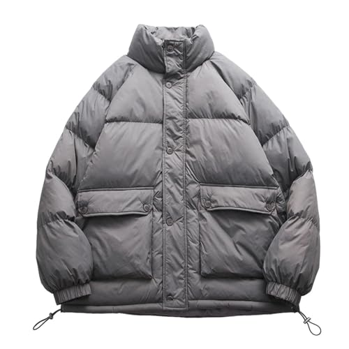 Doudoune homme style japonais col montant - Veste hiver chaude unie
