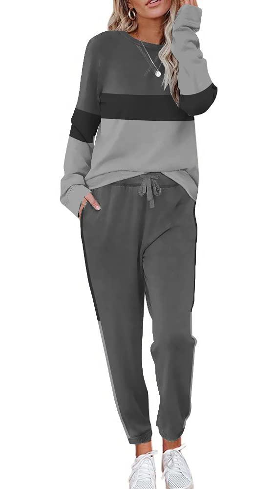 ETCYY NEW Lounge Sets for Women Two Piece Outfits Sweatsuits Sets Long Pant Loungewear Workout Athletic Tracksuits