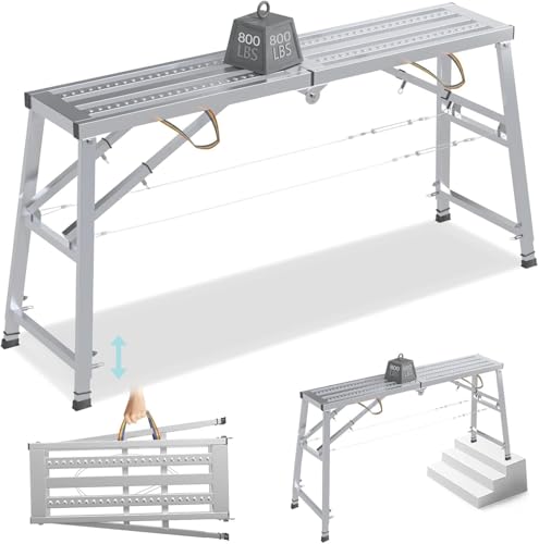 Adjustable Scaffolding Work Platform 800 lbs Capacity