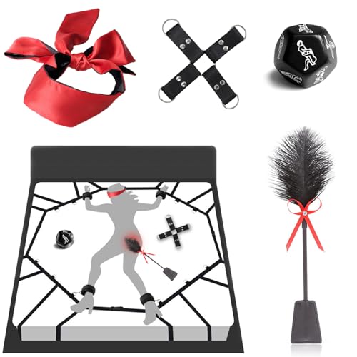 Ensemble de bondage au lit avec menottes,SM Bondage Kit, ensemble de retenue avec pagaie pour couples débutants et expérimentés
