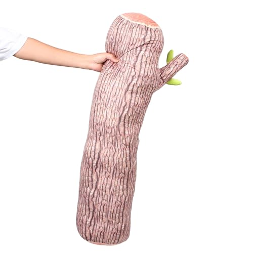 Coussin cylindrique tronc d'arbre en peluche douce pour un soutien lombaire