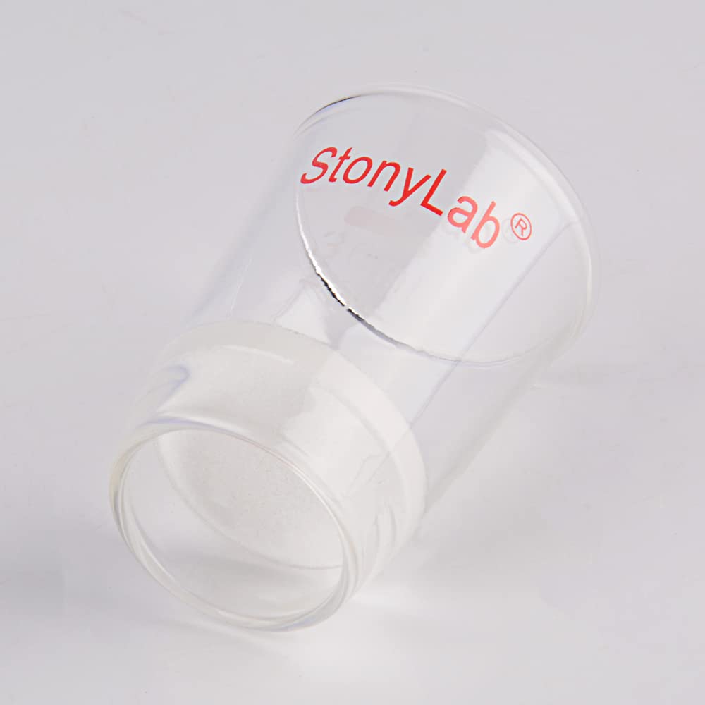 stonylab Crogiolo di Vetro Gooch, Crogiolo Filtrante Gooch in Vetro Borosilicato a Forma Bassa con Disco Fritto, Porosità G3 da 30 ml