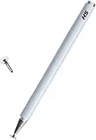 Caneta stylus capacitiva para telas touch (tablets, smartphones e notebooks) compatível com Apple, Samsung, Xiaomi, Motorola, etc (Branco)