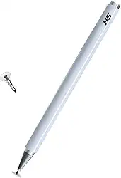 Caneta stylus capacitiva para telas touch (tablets, smartphones e notebooks) compatível com Apple, Samsung, Xiaomi, Motorola, etc (Branco)