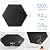Dailycooper 22 Pack Self-Adhesive Acoustic Panels 12" X 10" X 0.4" - Sound Proof Foam Panels with High Density, Hexagonal Design, Flame Resistant, Absorb Noise and Eliminate Echoes(Black)