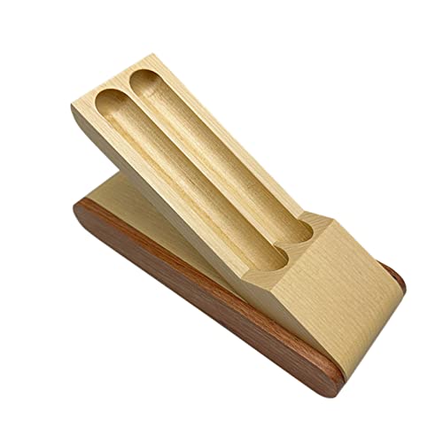 Vitrina de madera para bolígrafos, almacenamiento individual o doble, caja organizadora para coleccionista de fuentes, caja organizadora