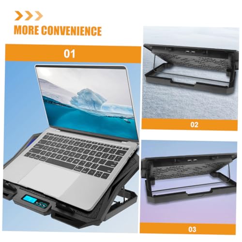 Base para laptop con ventiladores silenciosos ajustable miniatura 6