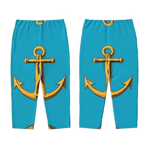 Pajama Pants Pajama Bottoms with Elastic Waistband Sleepwear Lounge PantsCartoon Anchor3