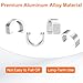 HARFINGTON 10pcs Bicycle Cable Clamps C-Clips Aluminum Alloy Housing Hose Guide U-Clips Brake Derailleur Shifter for MTB Road Bike, Silver