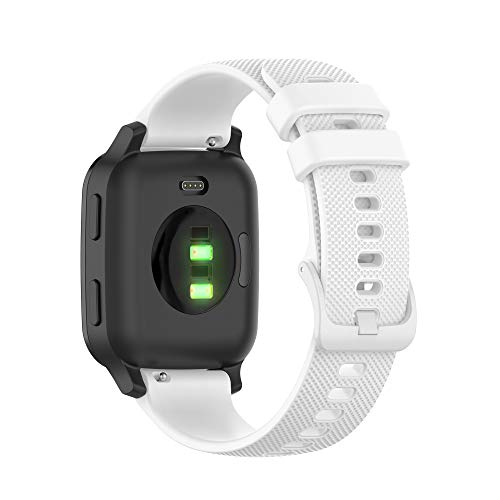 BabyValley Band Compatible with Garmin Venu/Venu Sq Band Silicone Quick Release Bracelet Strap Replacement Band for Venu/Venu Sq (White)