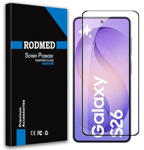 Image of RODMED 100% Fingerprint Unlock Military-Grade Gorilla Tempered Glass for Samsung Galaxy S26 5G with Edge to Edge Coverage - Case Friendly, Anti-scratch and Bubble free With installation kit