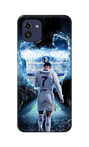 Image of Printed Hard Back Cover Case for Samsung Galaxy A03 Back Cover (Footbal Legend) -702