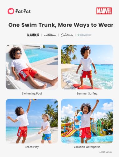 Image of Disney Stitch Spiderman Star Wars Cars Toy Story Mickey Boy Swim Trunks UPF50+Swim Shorts Compression Liner & Quick-Dry 6M-9Y