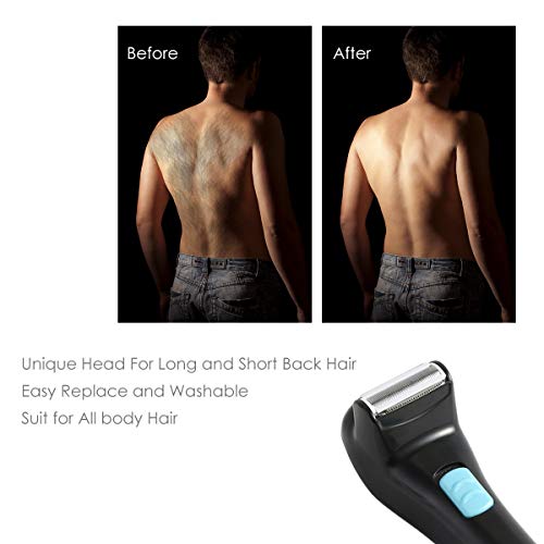 Men's Electric Back & Body Shaver,Large Razor with Adjustable Length Telescopic Handle for Men Back Hair Body Groomer Trimmer Removal. Adjustable Foam Handle - Image 7