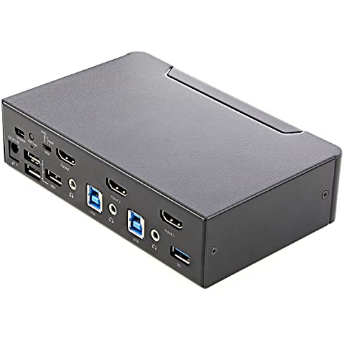Image of StarTech 2-Port HDMI KVM Switch, 4K 60Hz UHD HDR, USB 3.0, Audio, TAA