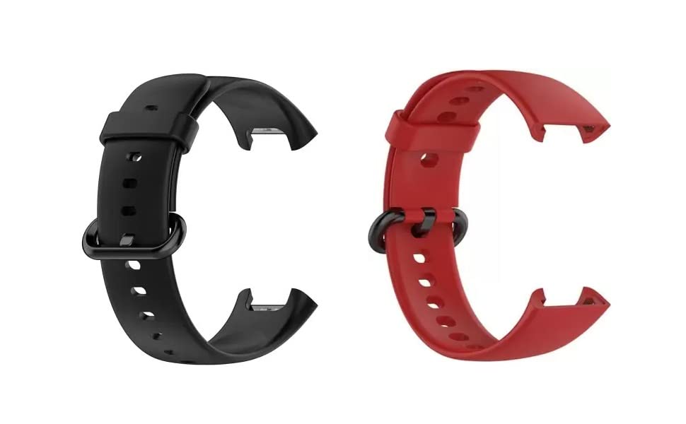 AIFEI Soft Silicone Wristband smartwatch Strap Compatible only for Redmi Watch 2 Lite/Redmi GPS Watch (Watch NOT Included) (Black & Red) (B0CTHQQWF3) Amazon Price History, Amazon Price Tracker