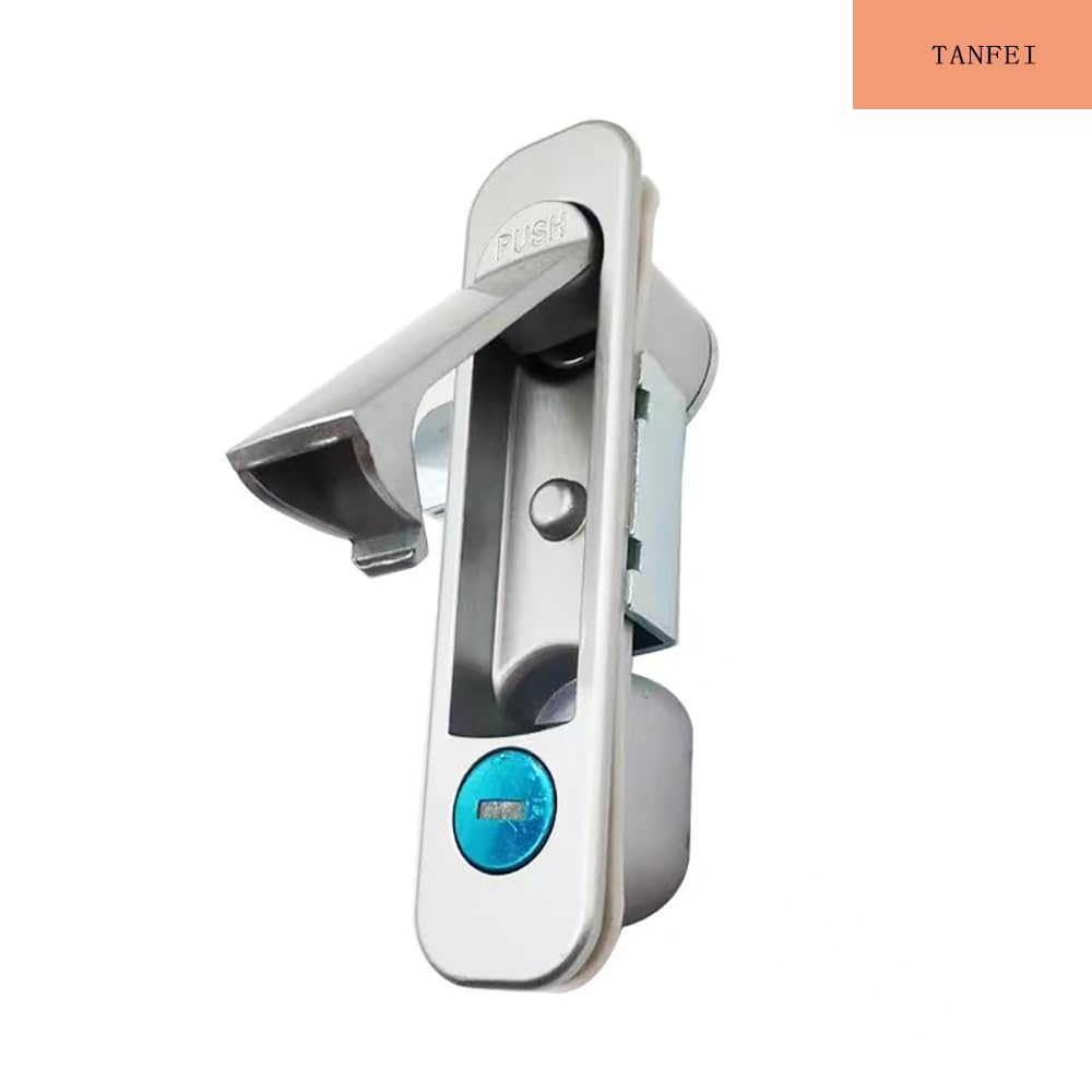 Lot de 3 verrous de boîte de jonction électrique, serrures de boîte de boîtier électrique intérieur et extérieur, serrures de porte d'armoire électrique (alliage d'aluminium), argenté