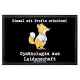 Mr. & Mrs. Panda 40 x 60 cm Fußmatte Gynäkologin Leidenschaft - Geschenk, Medizinstudium, Kollegin, Gummi Matte, Frauenarztpraxis, Arztpraxis,