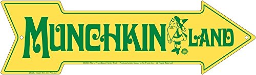 Signs4Fun (Former Galan) Wizard of Oz Tin Sign Munchkin Land Arrow