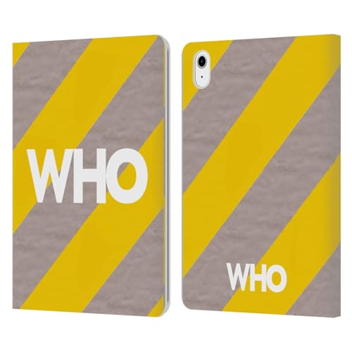 Funda de cuero tipo libro para evitar arañazos en iPad Air 2020 y 2022 de rayas amarillas
