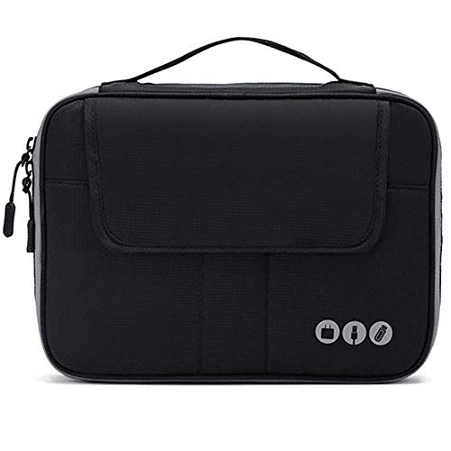 QRYY Layers Travel Electronic Accessories Organizer-Tasche, wasserdichte Reise-Gadget-Tragetasche, perfekte Größe Passend für iPad, Kabel,
