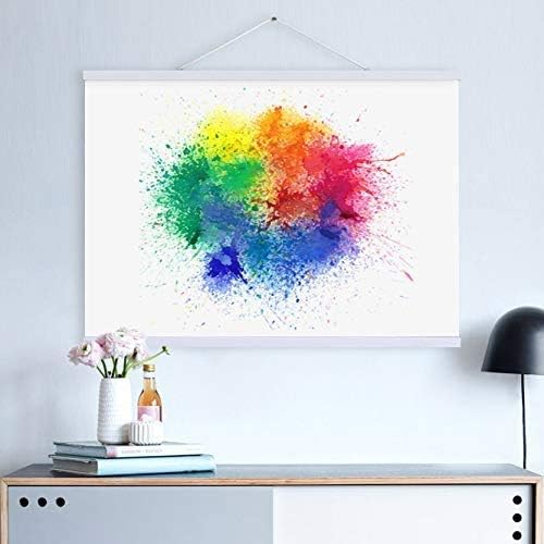 Image of 30x20 30x40 30x30 Poster Frame, Magnetic Light Wood Wooden Frame Hanger for Photo Picutre Canvas Artwork Art Print Wall Hanging (1 Pack, 30 inch, White)