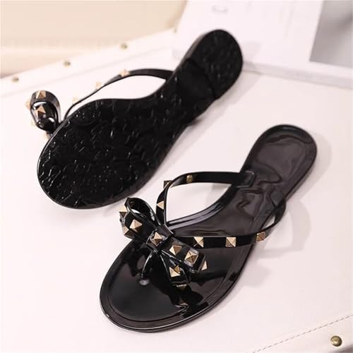 Flip Flops for Women Women's Flats Sandals, Flip Flops, Summer Beach Shoes with Rivets, Girls Size 36-40(Color 8,37)3