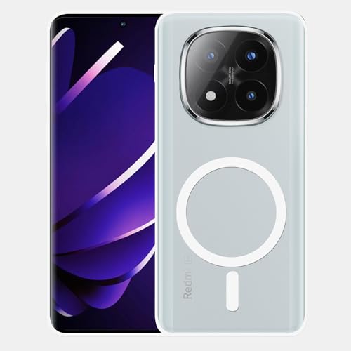 Image of amazon basics Luxury Paper Thin Case Cover for Redmi Note 14 Pro Plus 5G | Matte Finish | Compatible with magsafe | (White, Redmi Note 14 Pro Plus 5G)
