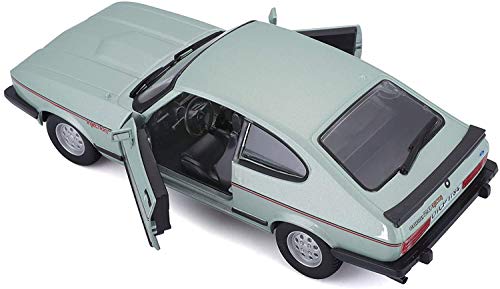 Modelo a escala 1:24 compatible con Ford Capri 1600 GT 1982 verde miniatura 2