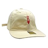 Generic Hat Zone Mens Womens Embroidered Adjustable Dad Hat (US, Alpha, One Size, King of Hearts White)