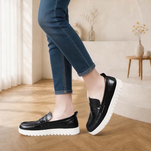 Image of QAE Loafers for Women Comfortable Slip On Shoes Casual Fashion Sneakers