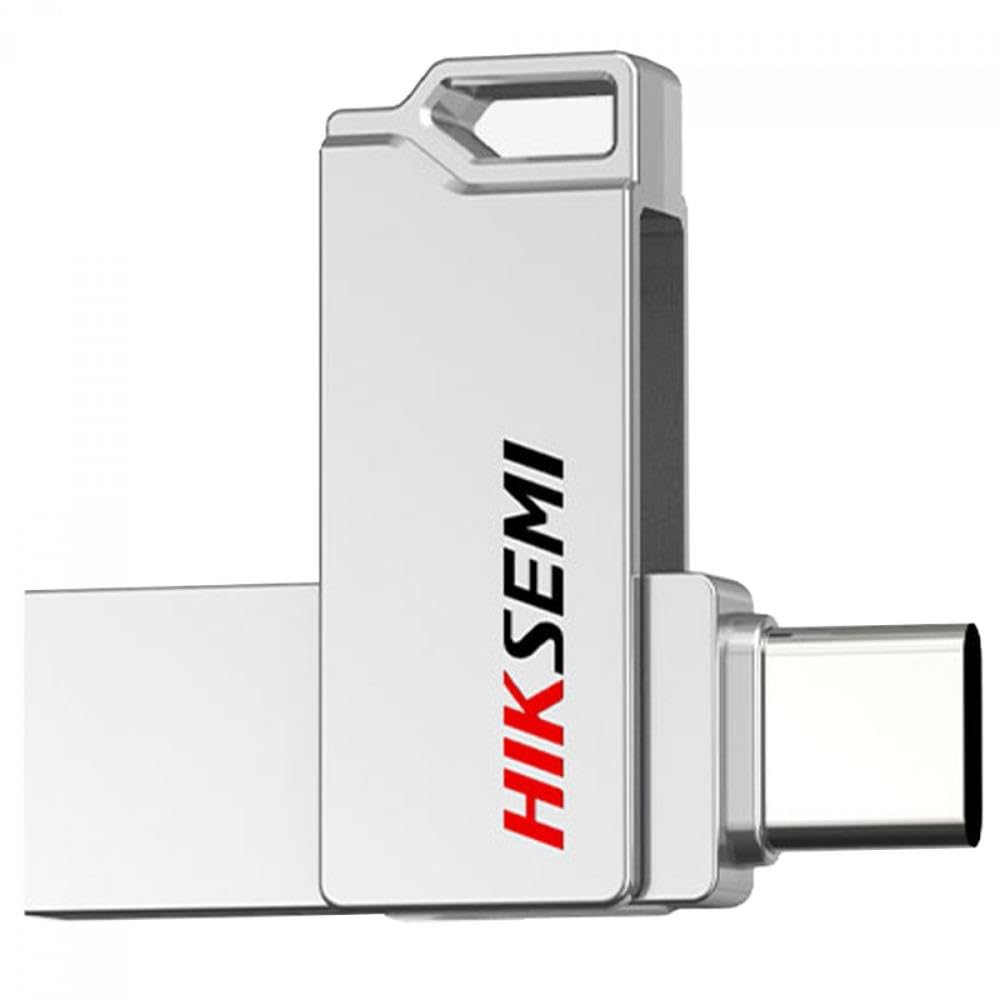 Hikvision Hiksemi 128GB USB 3.2 Dual Drive Type-A/Type-C Upto 150MB/s Silver -SYNC, HS-USB-E327C-128G-U3