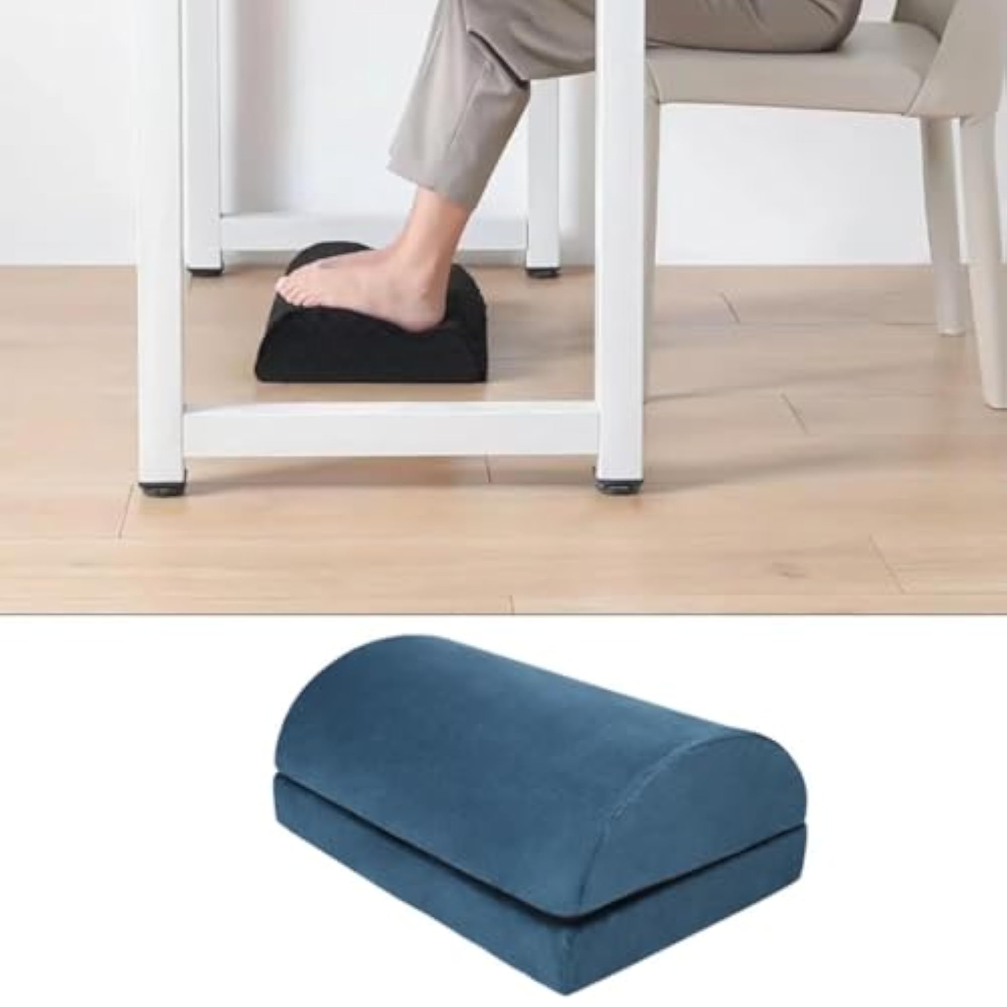 Under Desk Foot Rest Pillow, Non Slip Soft Footrest for Office